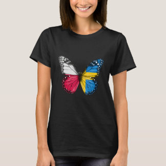Camiseta Mariposa de bandera sueca polaca