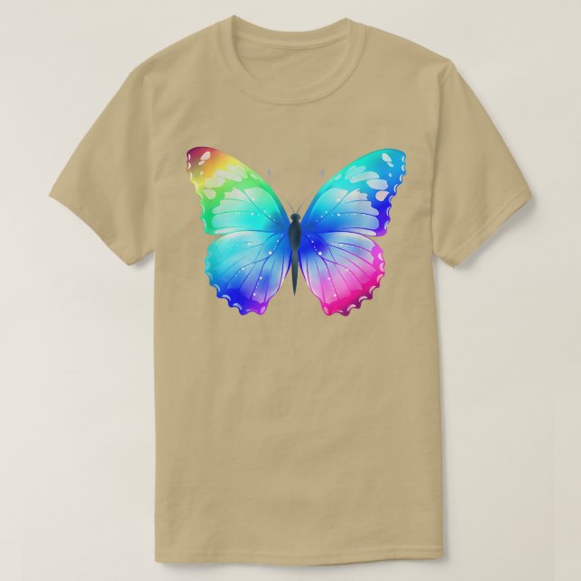 Camiseta Mariposa de color (Diseño del anverso)