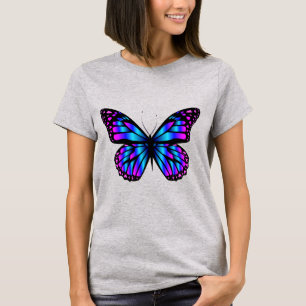 Camiseta mariposa de color vibrante