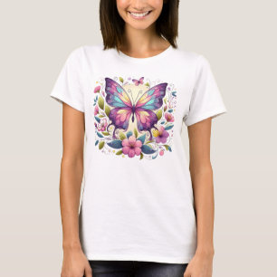Camiseta Mariposa de colores vivos