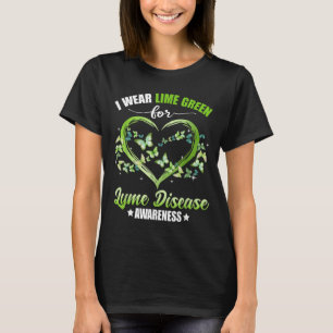 Camiseta Mariposa de corazón Llevo verde para la conciencia