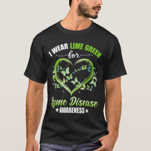 Camiseta Mariposa de corazón Llevo verde para la conciencia