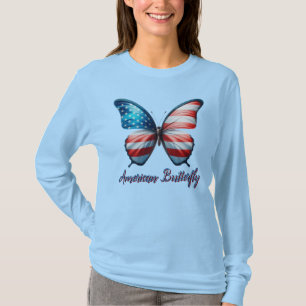 Camiseta Mariposa de Estados Unidos/patriota 4 de julio