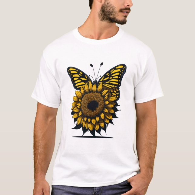 Camiseta Mariposa de girasol (Anverso)