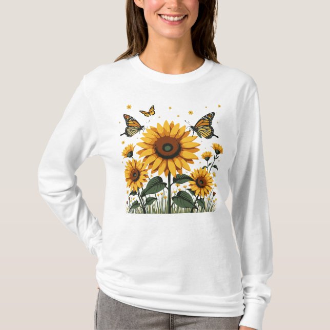 Camiseta Mariposa de girasol (Anverso)