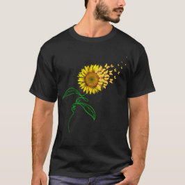 Camiseta Mariposa de girasol Corazón Amor Regalo de la Natu