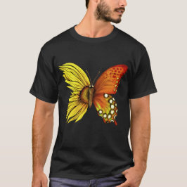 Camiseta Mariposa de girasol floral vintage