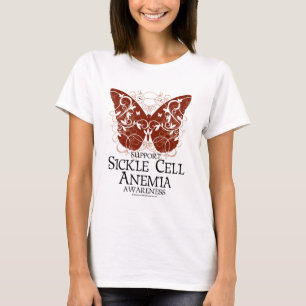 Camiseta Mariposa de la anemia de la célula falciforme