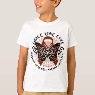 Camiseta Mariposa de la anemia de la célula falciforme
