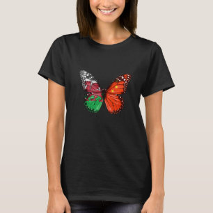 Camiseta Mariposa de la bandera china galesa