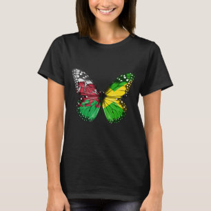 Camiseta Mariposa de la bandera de Jamaica galesa