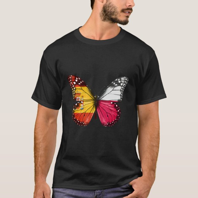 Camiseta Mariposa de la bandera de Polonia (Anverso)