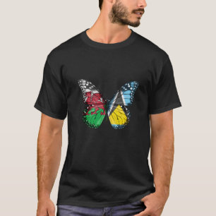 Camiseta Mariposa de la bandera de Santa Lucía de Gales