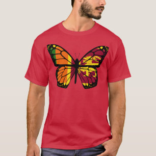 Camiseta Mariposa de la bandera de Sri Lanka