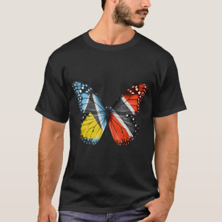 Camiseta Mariposa de la bandera de Trinidad y Tobago de San
