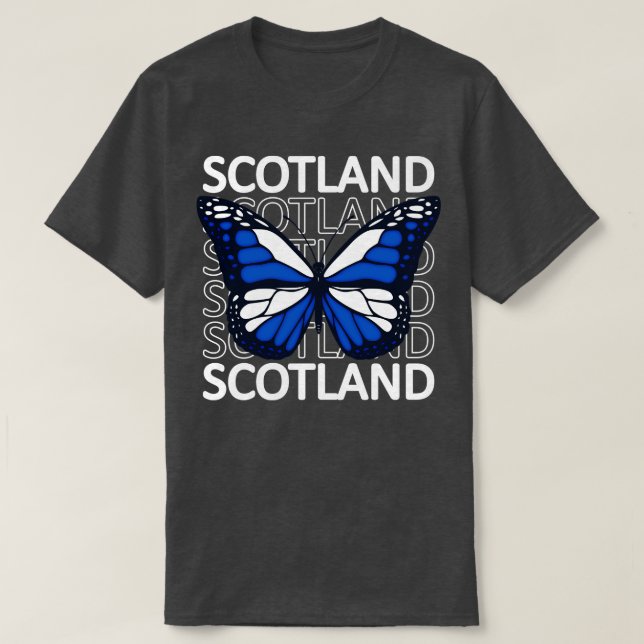 Camiseta Mariposa de la bandera escocesa (Diseño del anverso)