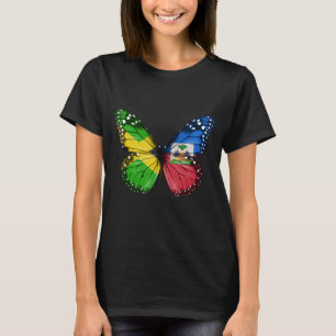 Camiseta Mariposa de la bandera haitiana de Jamaica