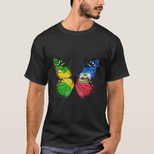 Camiseta Mariposa de la bandera haitiana de Jamaica