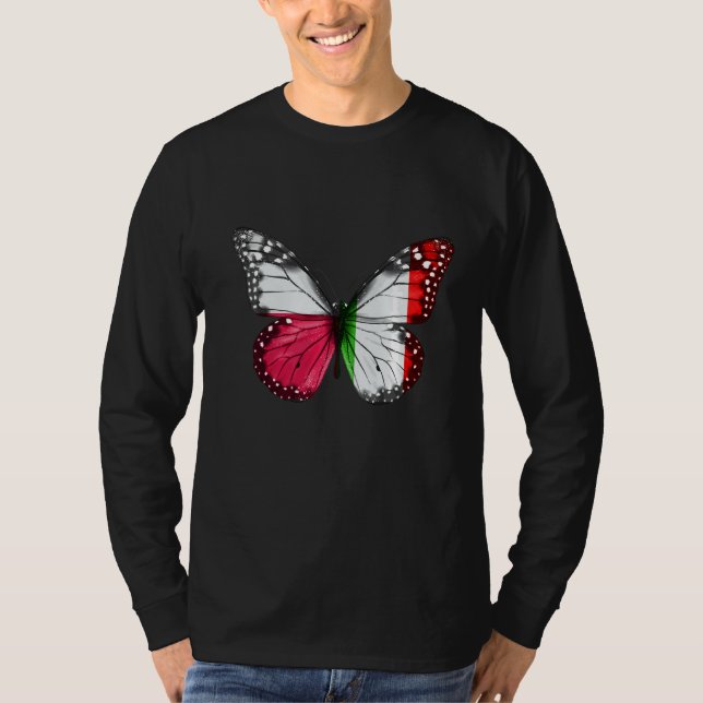 Camiseta Mariposa de la bandera italiana de Polonia (Anverso)