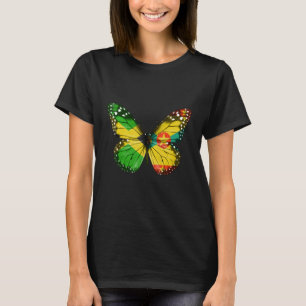 Camiseta Mariposa de la bandera jamaiquina de Granada