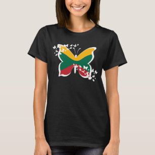 Camiseta Mariposa de la bandera lituana Lituania Roo lituan