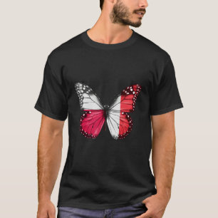 Camiseta Mariposa de la bandera maltesa de Polonia