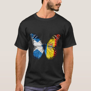 Camiseta Mariposa de la bandera moldava de Escocia