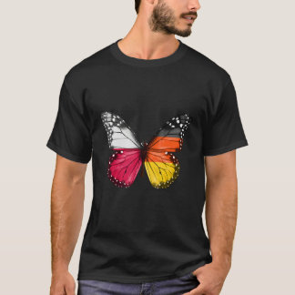 Camiseta Mariposa de la bandera polaca alemana