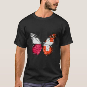 Camiseta Mariposa de la bandera suiza de Polonia