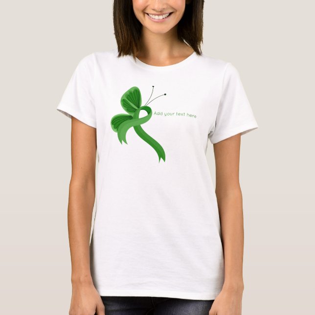 Camiseta Mariposa de la Cinta de Concienciación Verde (Anverso)