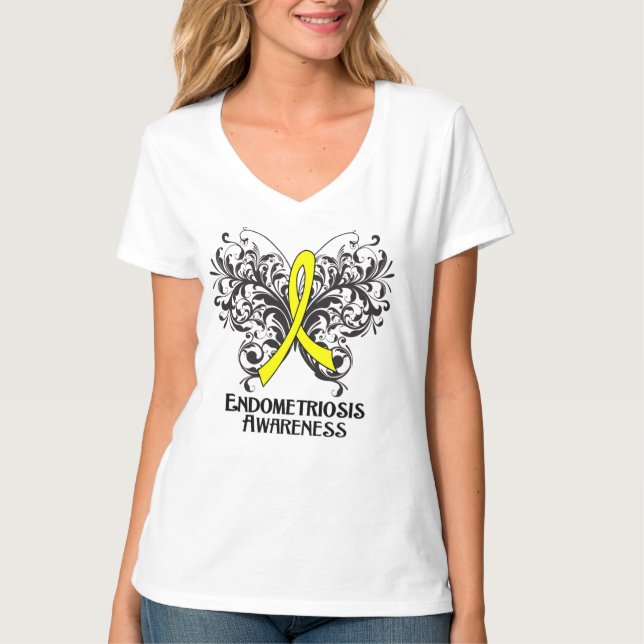 Camiseta Mariposa de la conciencia de la endometriosis (Anverso)