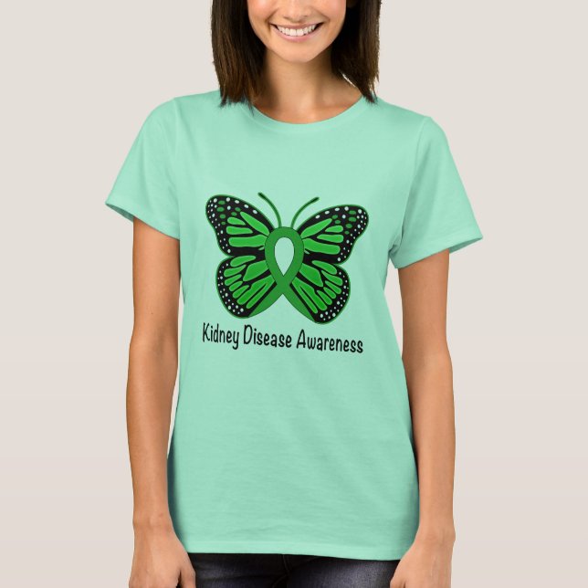 Camiseta Mariposa de la conciencia de la enfermedad de (Anverso)
