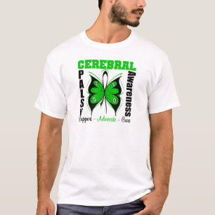 Camiseta Mariposa de la conciencia de la parálisis cerebra