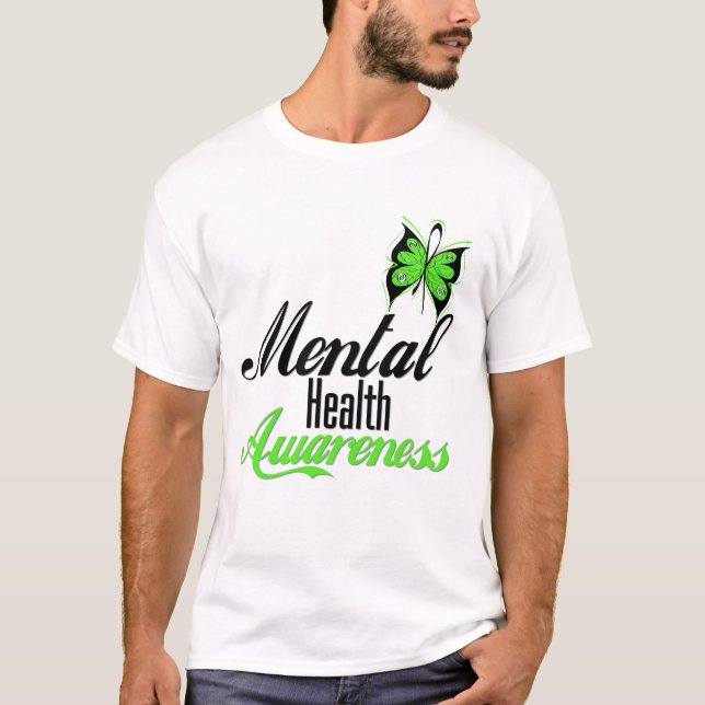 Camiseta Mariposa de la conciencia de la salud mental (Anverso)
