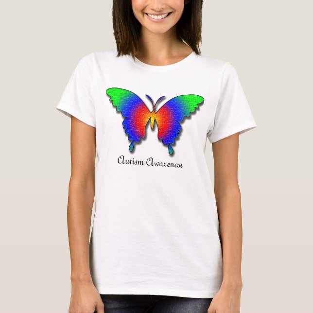 Camiseta Mariposa de la conciencia del autismo (Anverso)