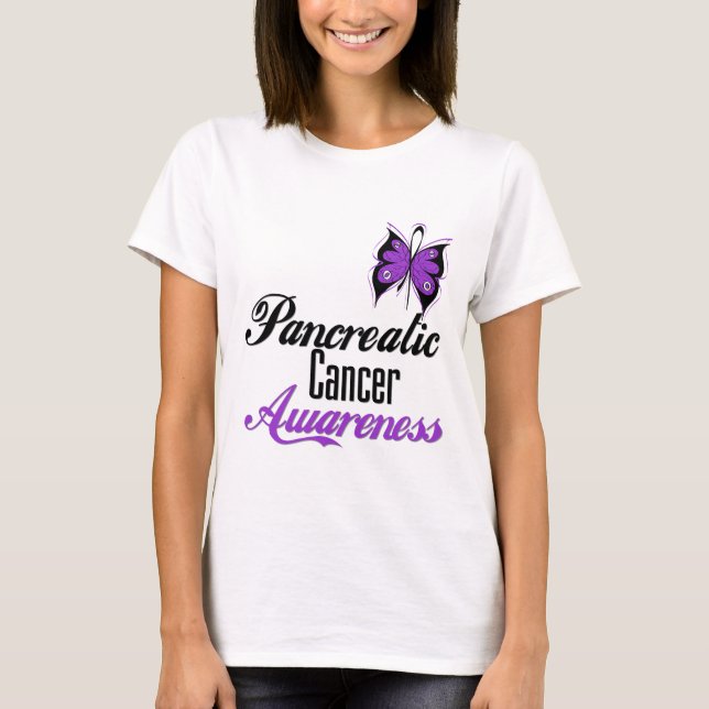 Camiseta Mariposa de la conciencia del cáncer pancreático (Anverso)