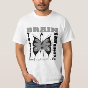 Camiseta Mariposa de la conciencia del tumor cerebral