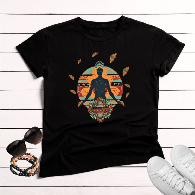 Camiseta Mariposa de la diosa negra Mandala Bohemian (Subido por el creador)