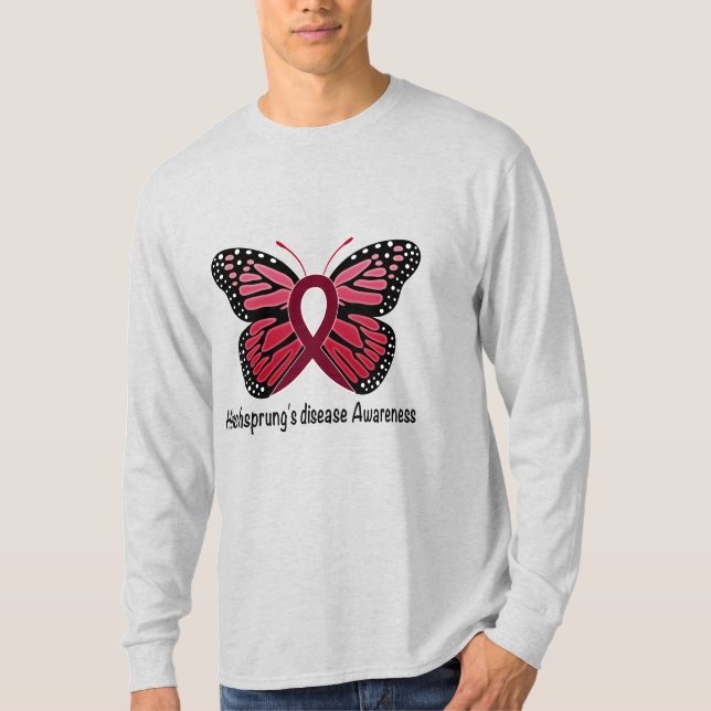 Camiseta Mariposa de la enfermedad de Hirschsprung de la (Anverso)