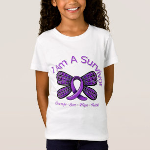 Camiseta Mariposa de la epilepsia soy un superviviente