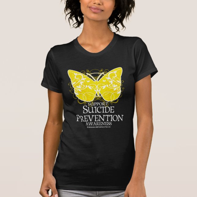 Camiseta Mariposa de la prevención del suicidio (Anverso)