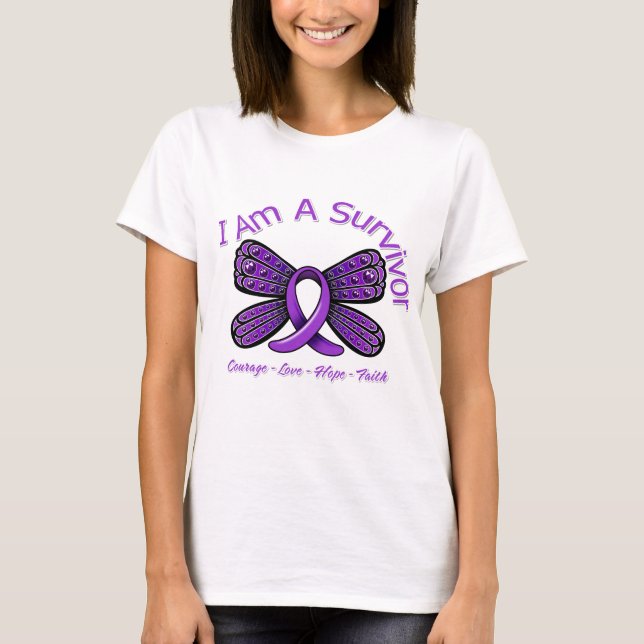 Camiseta Mariposa de la violencia en el hogar soy un (Anverso)