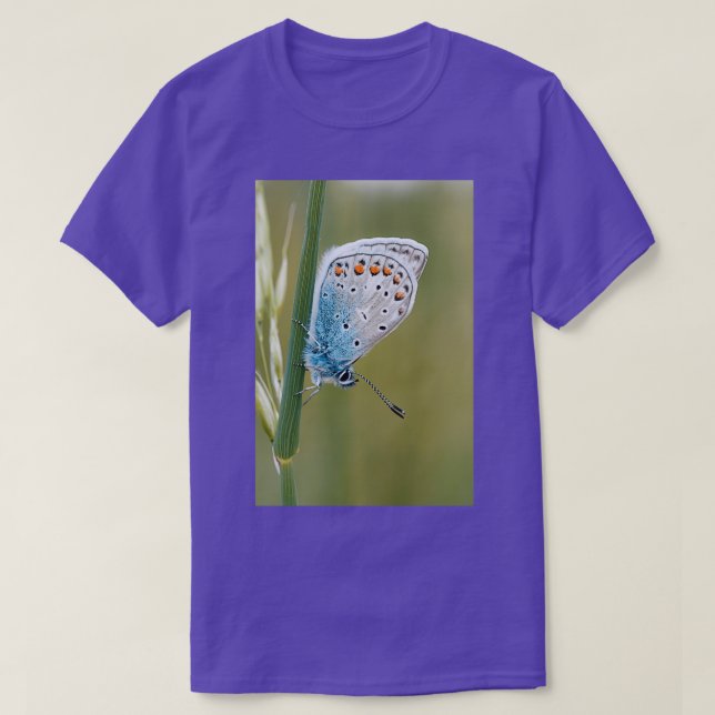 Camiseta Mariposa de los cielos azules (Diseño del anverso)