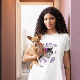 Camiseta Mariposa de Lupus Warrif Wolf Purple Ribbon