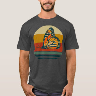 Camiseta Mariposa de mariposa monarca de las mujeres retro