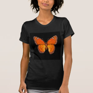 CAMISETA MARIPOSA DE MONARCA ANARANJADA EN COLOR NEGRO