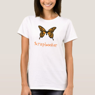 Camiseta Mariposa de monarca anaranjada y negra,