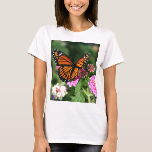 Camiseta Mariposa de monarca en la flor del Lantana