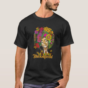 Camiseta Mariposa de pelo afro floral nativa africana a