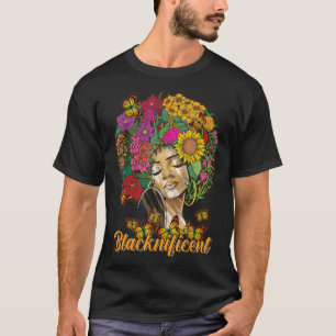 Camiseta Mariposa de pelo afro floral nativa africana a
